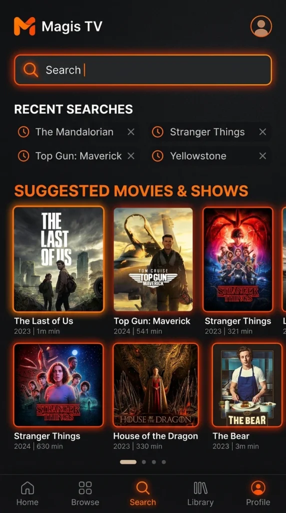 magis tv app screenshots
