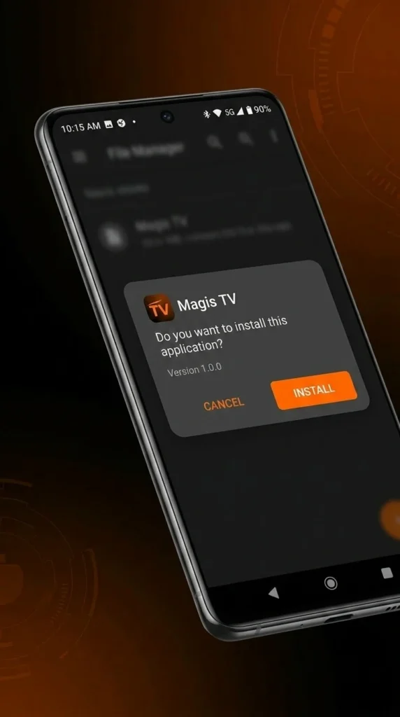 open the Magis TV APK installer